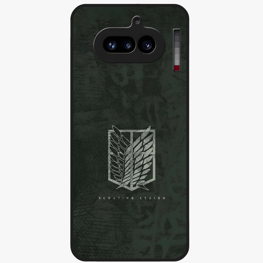 Wings Of Freedom Glass Case showing flat back view with symbolic wings artwork and glossy glass finish.