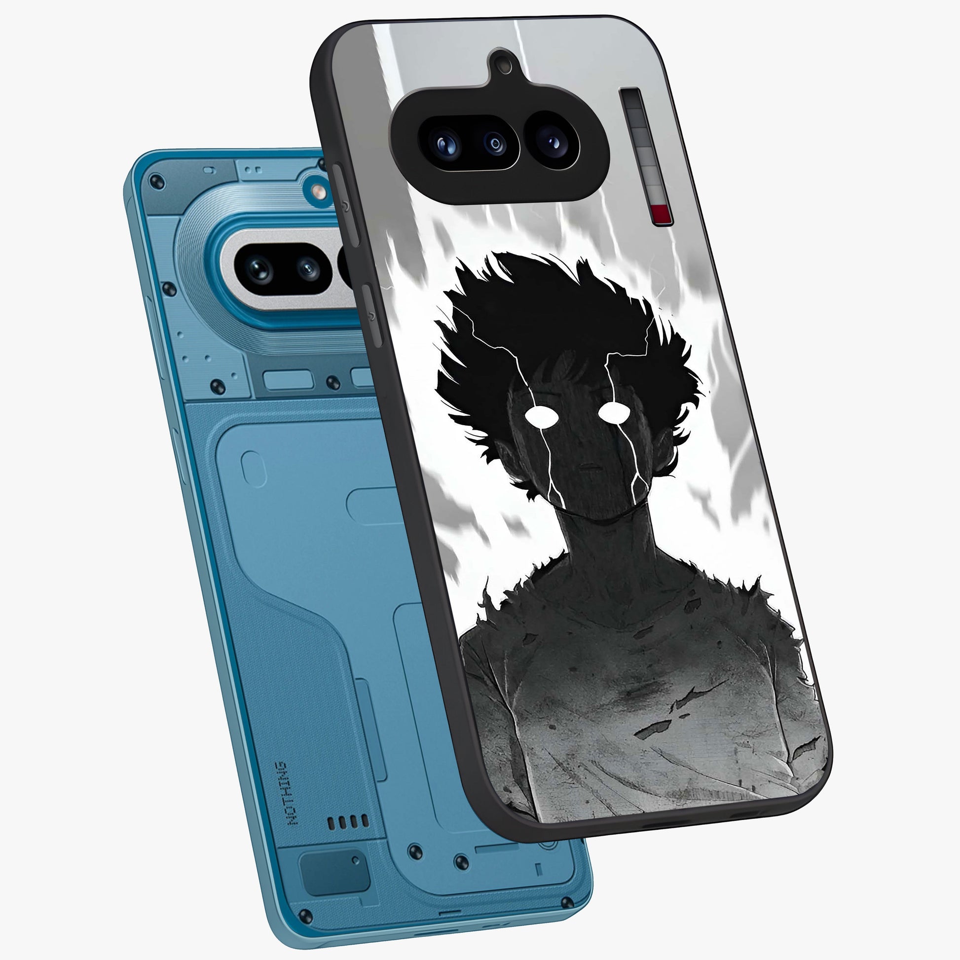 Awakened Inner Rage Glass Case displayed in angled mockup highlighting powerful graphic design and bold artistic theme.