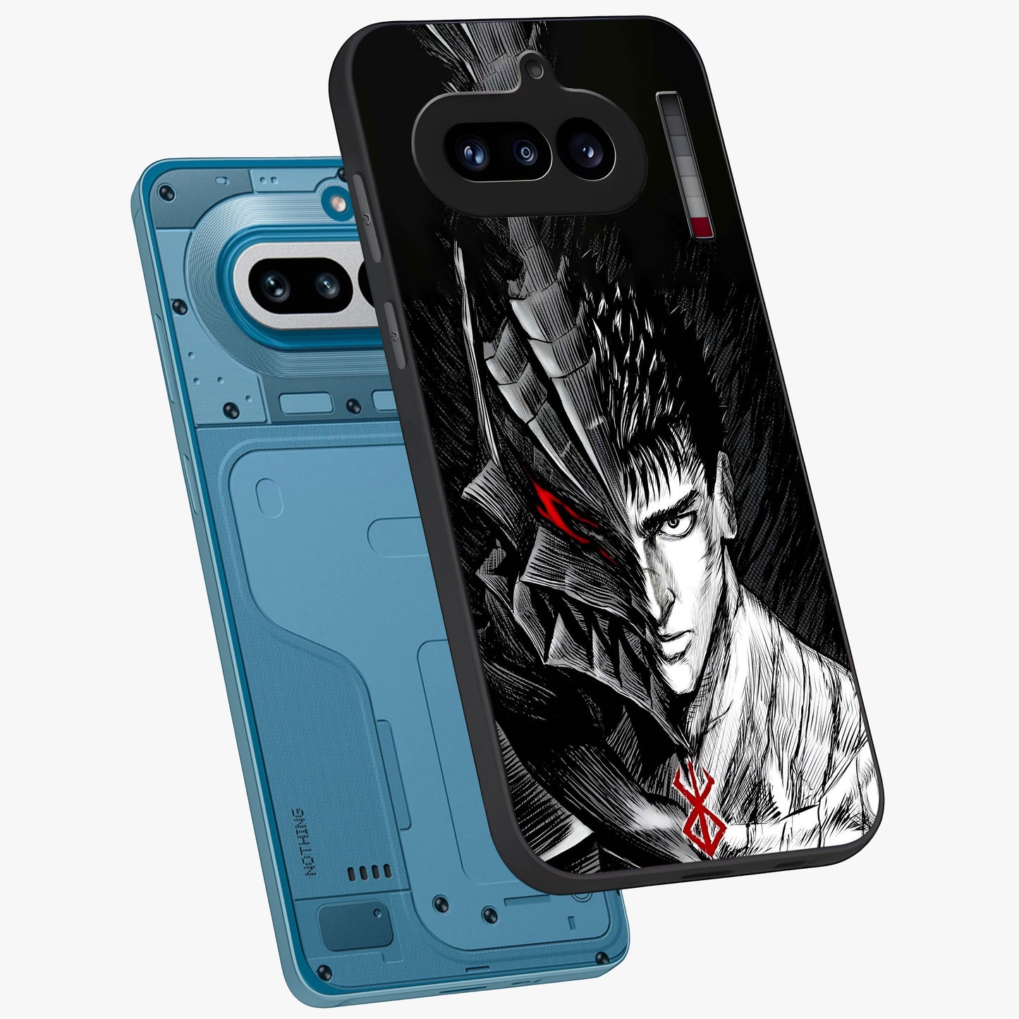 Berserker Blood Oath Glass Case displayed in angled mockup highlighting dark fantasy graphic design and powerful theme.