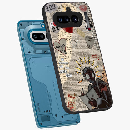 City Dream Sketch Glass Case displayed in angled mockup highlighting minimal city illustration with aesthetic sketch style.