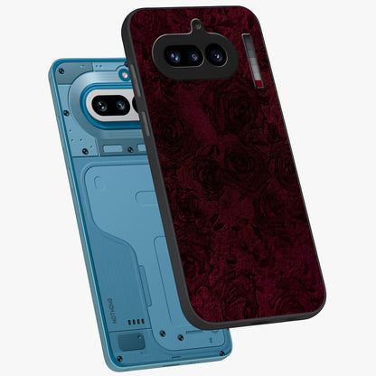 Crimson Fade Flow Glass Case displayed in angled mockup highlighting smooth gradient design with modern aesthetic style.