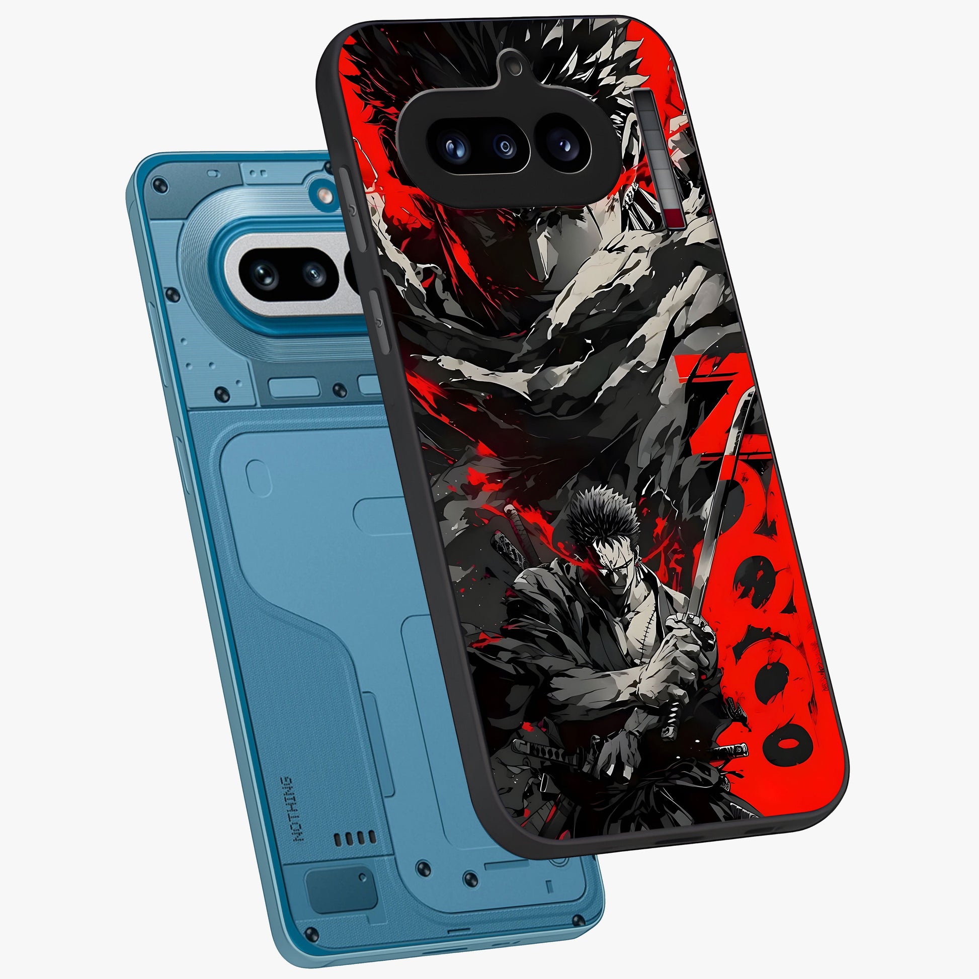 Demon Sword Resolve Glass Case displayed in angled mockup highlighting powerful demon sword illustration with dark fantasy aesthetic.