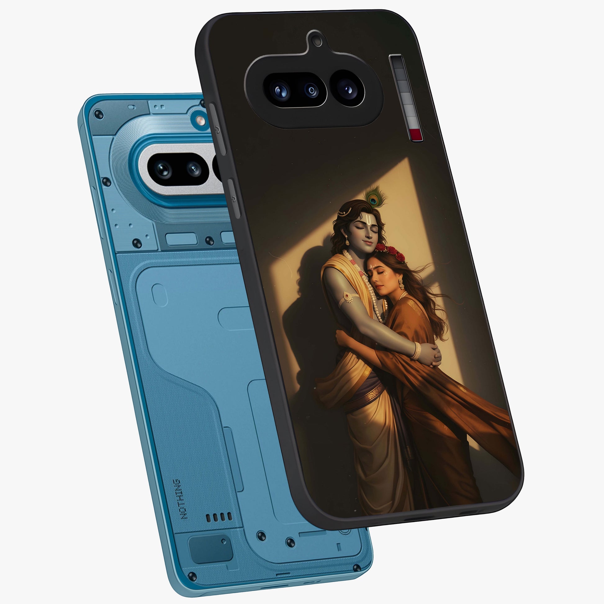 Divine Eternal Love Glass Case displayed in angled mockup highlighting elegant divine inspired design with peaceful aesthetic.