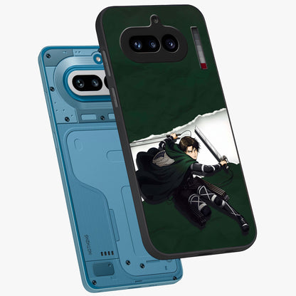 Emerald War Vanguard Glass Case displayed in angled mockup highlighting intense battle inspired design with emerald tone aesthetic.