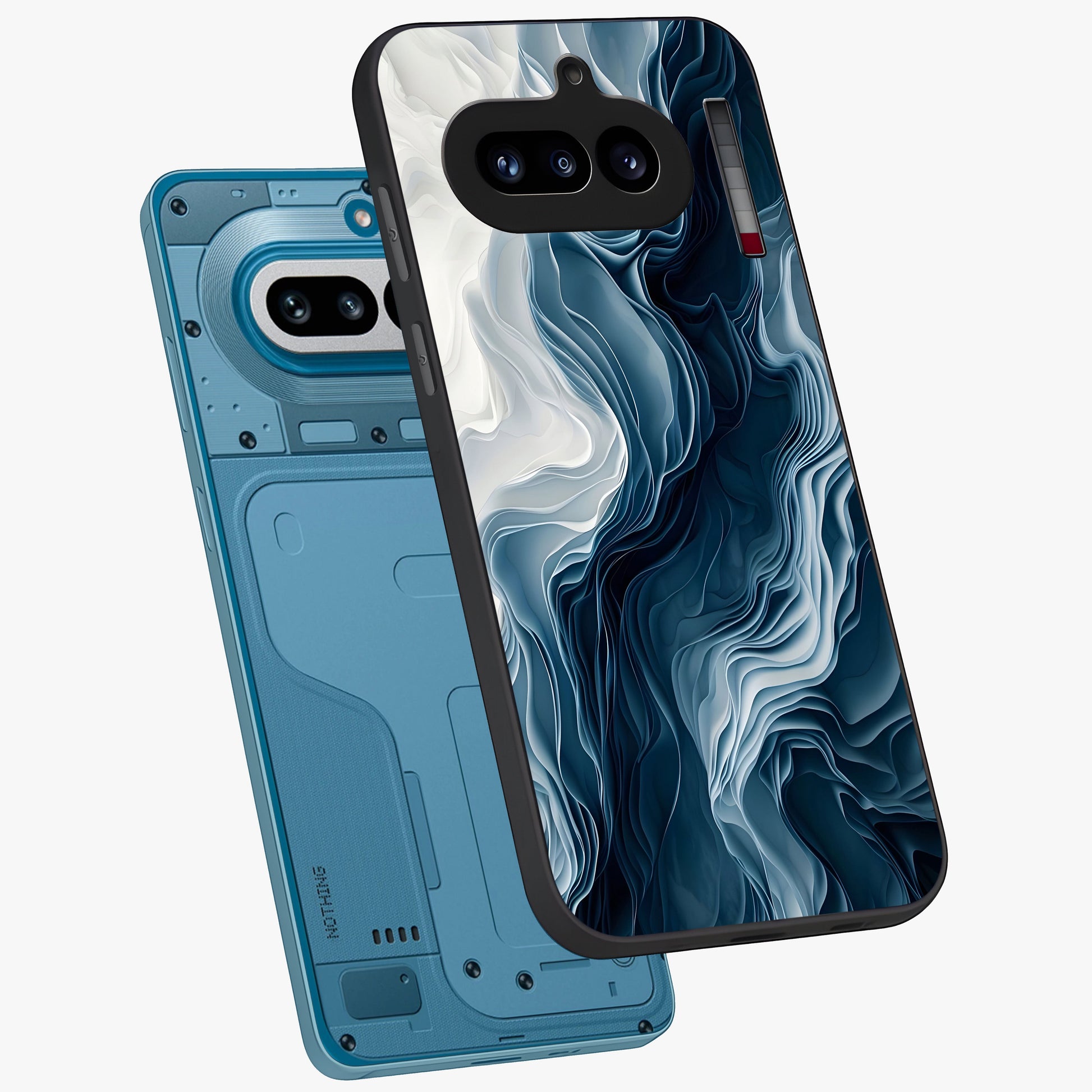 Ethereal Paper Marble Glass Case displayed in angled mockup highlighting elegant marble pattern with modern aesthetic style.