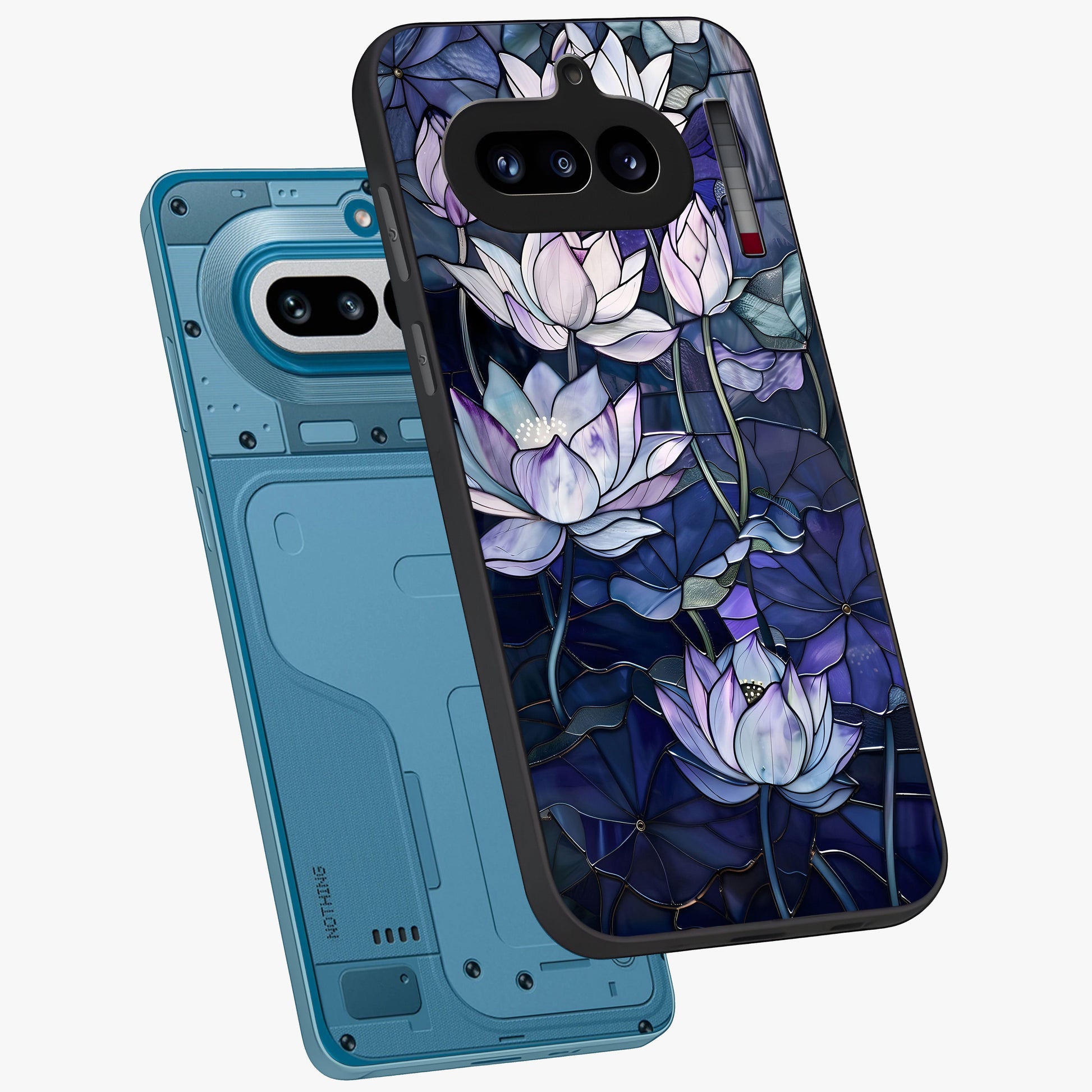 Gloss Petal Rush Glass Case displayed in angled mockup highlighting vibrant petal design with elegant floral aesthetic.