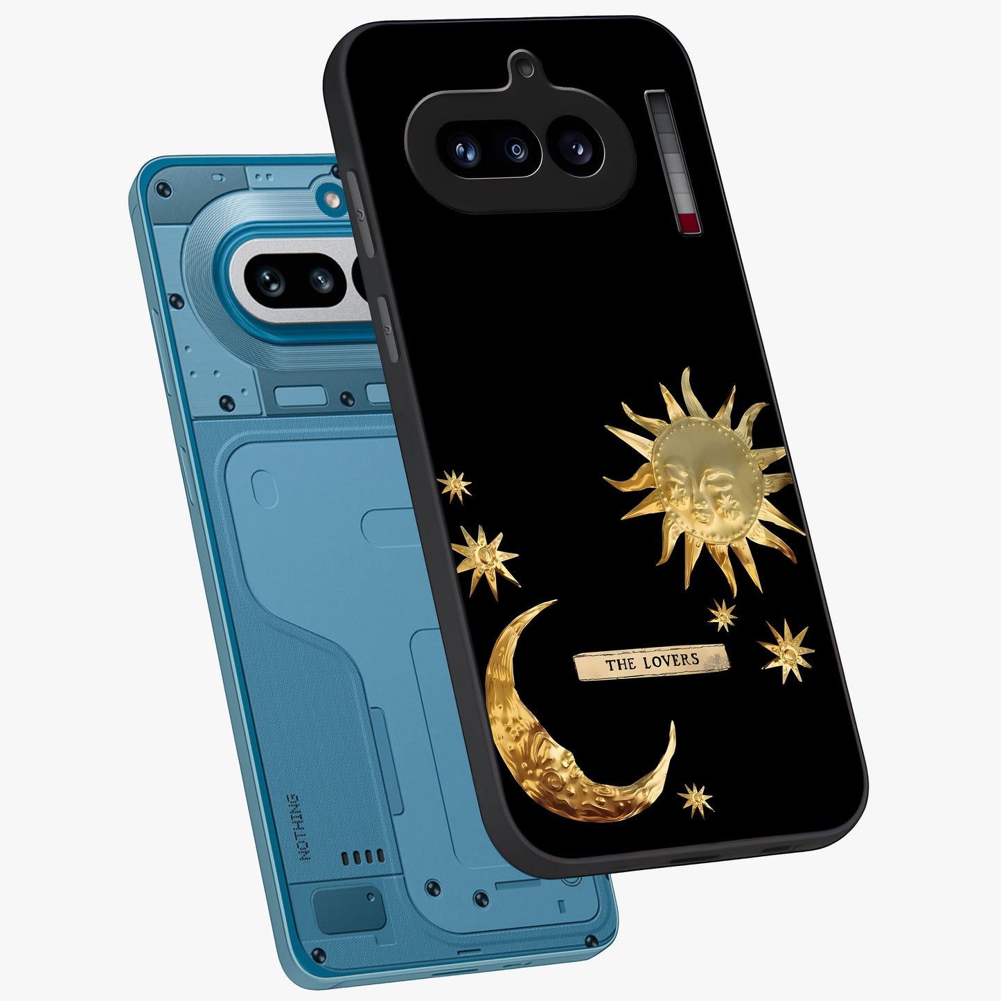 Gold Sun Blush Glass Case displayed in angled mockup highlighting radiant sun design with warm golden aesthetic.