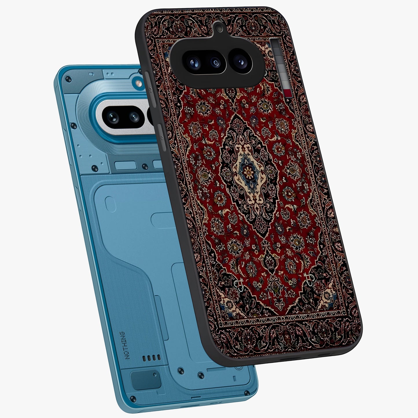 Heritage Carpet Royale Glass Case displayed in angled mockup highlighting intricate royal carpet design with heritage aesthetic.