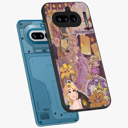 Magical Tangled Dream Glass Case displayed in angled mockup highlighting whimsical fantasy design with magical aesthetic.
