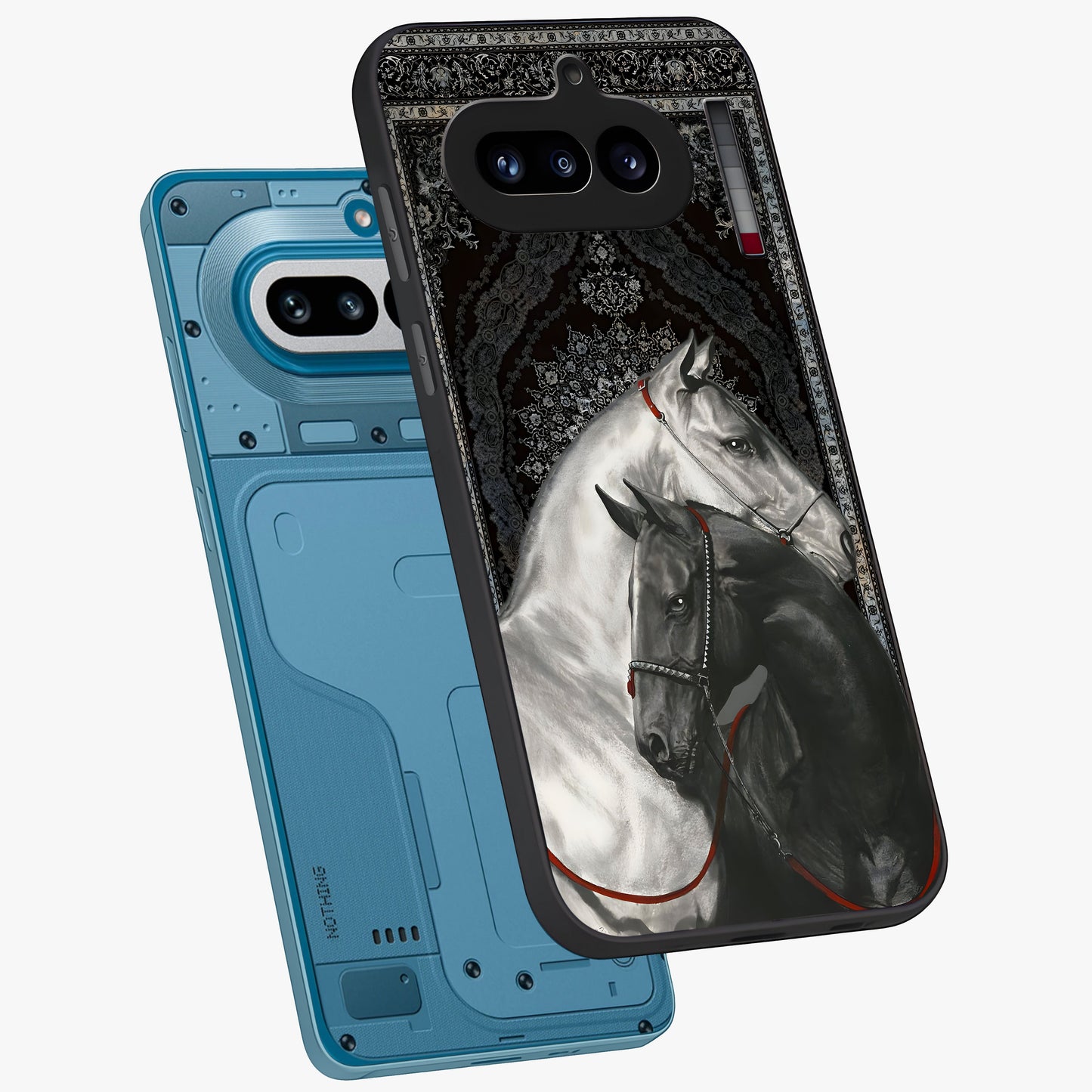 Majestic Ride Legacy Glass Case displayed in angled mockup highlighting sleek vehicle design with bold racing aesthetic.