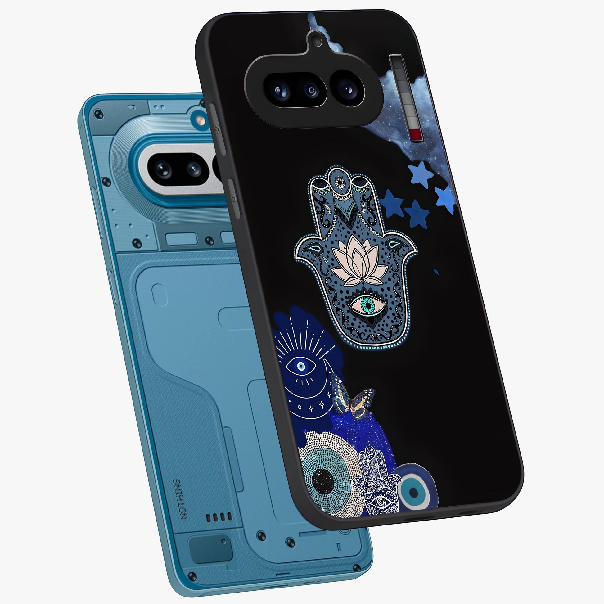 Mystic Hand Aura Glass Case displayed in angled mockup highlighting magical aura design with spiritual aesthetic style.