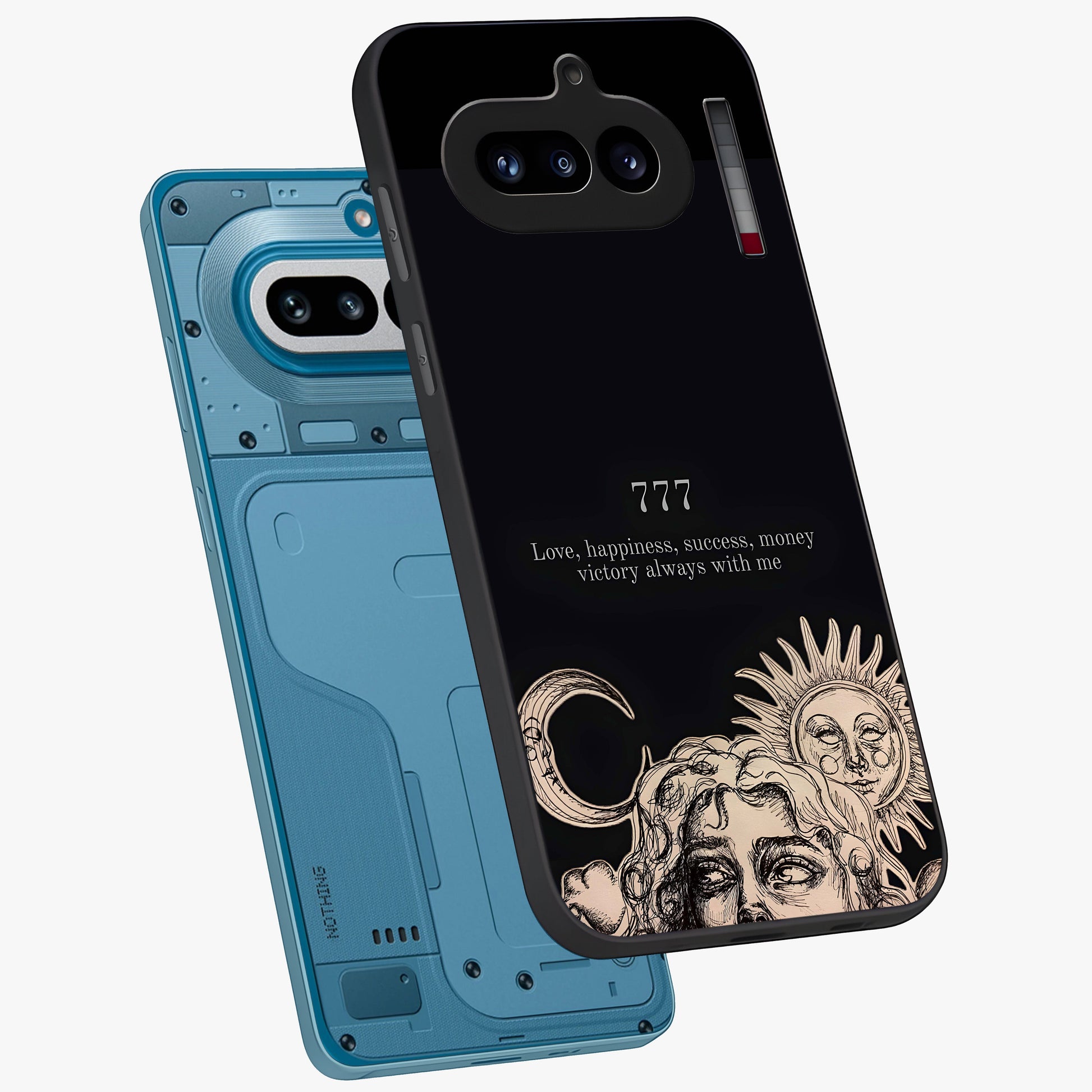 Mystic Victory Aura Glass Case displayed in angled mockup highlighting energetic aura design with bold mystical aesthetic.