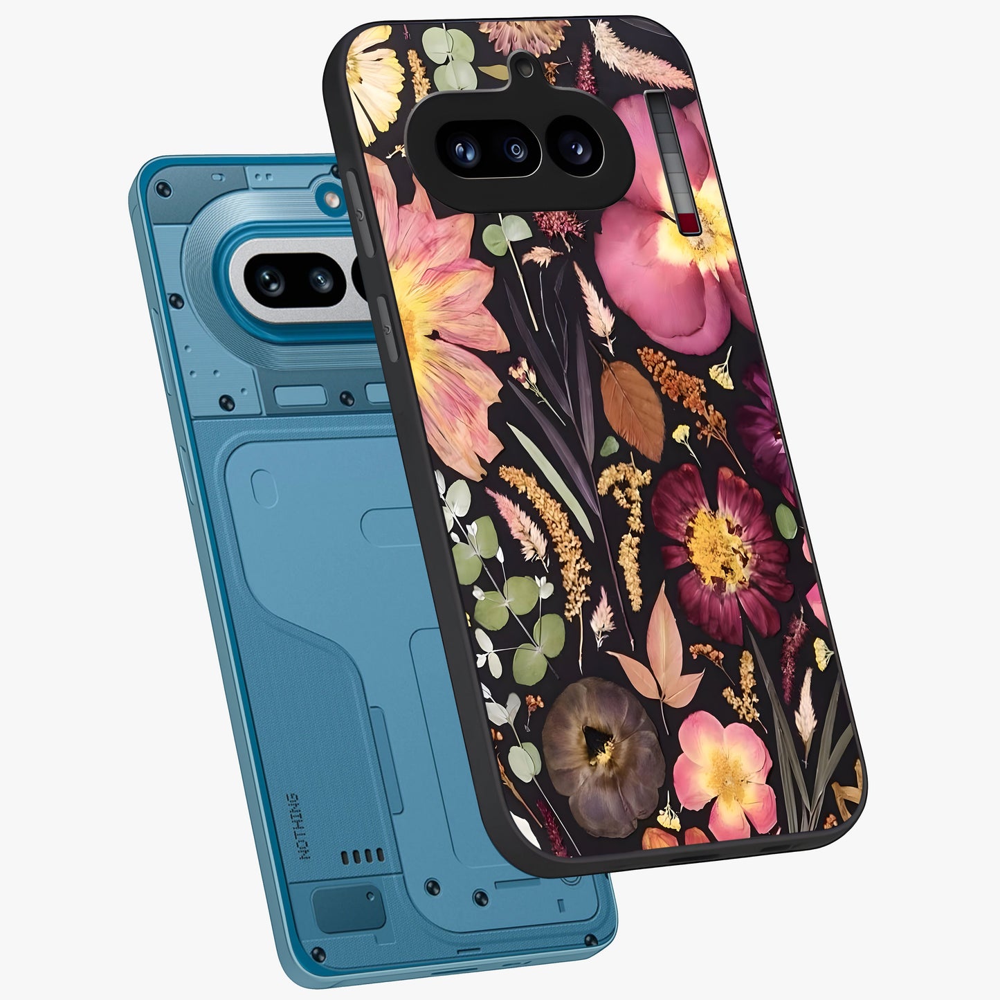 Petal Dream Tapestry Glass Case displayed in angled mockup highlighting decorative petal pattern with elegant botanical aesthetic.