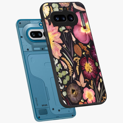 Petal Dream Tapestry Glass Case displayed in angled mockup highlighting decorative petal pattern with elegant botanical aesthetic.