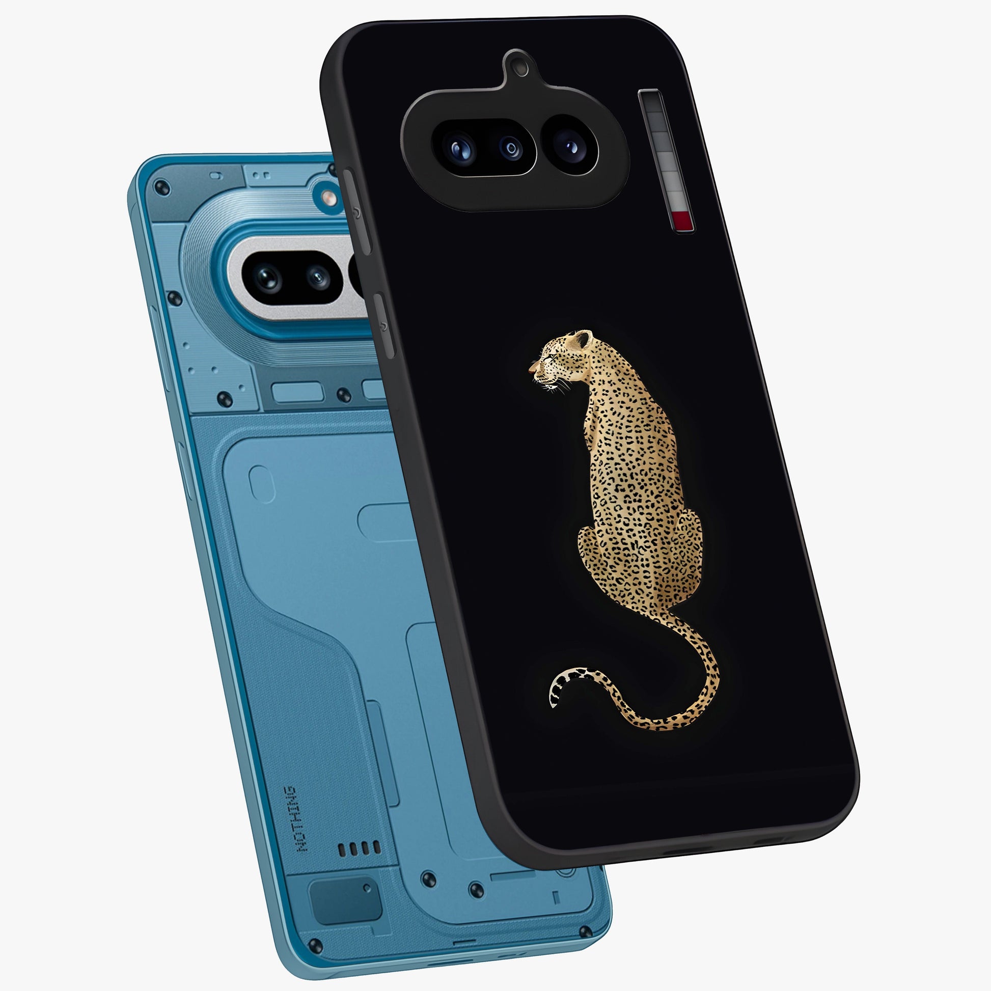 Regal Leopard Glass Case displayed in angled mockup highlighting powerful animal illustration with stylish wild aesthetic.