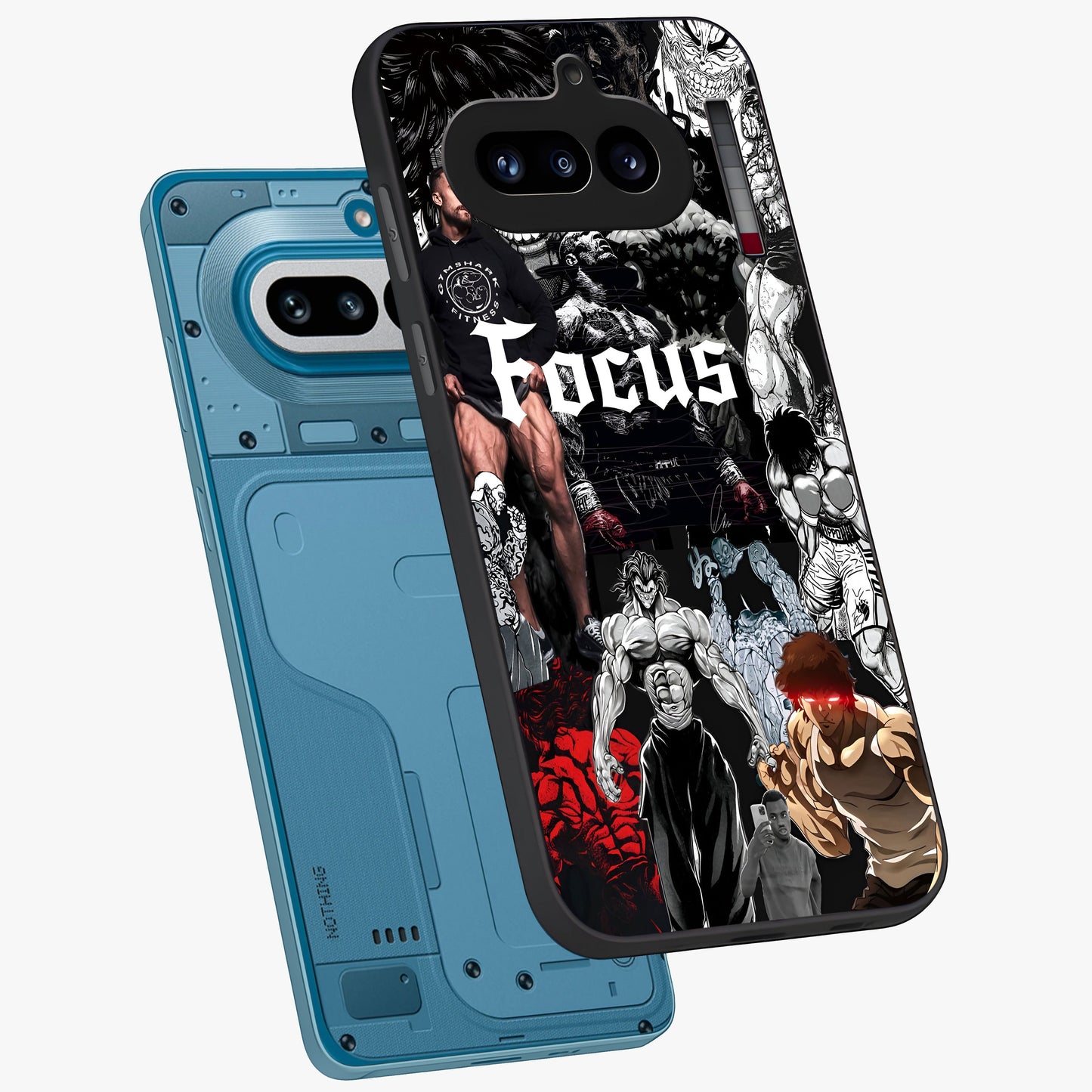 Relentless Power Focus Glass Case displayed in angled mockup highlighting bold statement design with modern aesthetic style.
