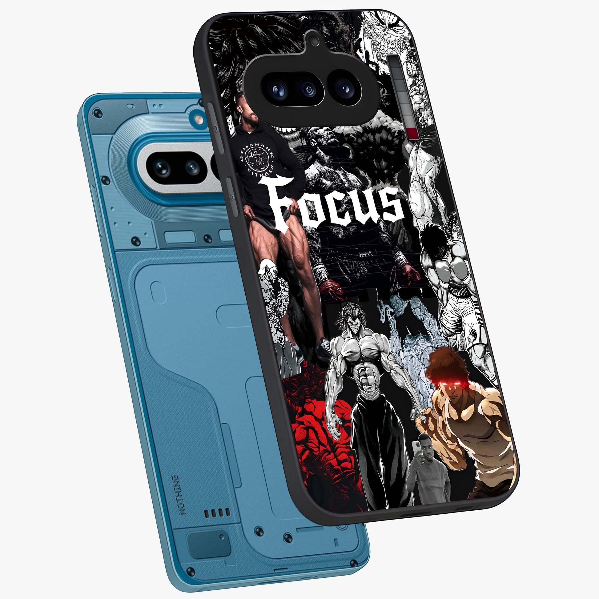 Relentless Power Focus Glass Case displayed in angled mockup highlighting bold statement design with modern aesthetic style.