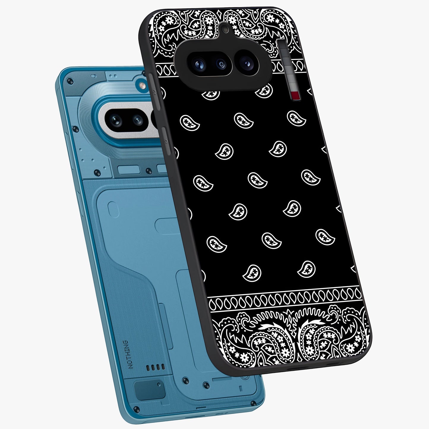 Retro Rebel Threads Glass Case displayed in angled mockup highlighting retro inspired graphic design with rebellious aesthetic.