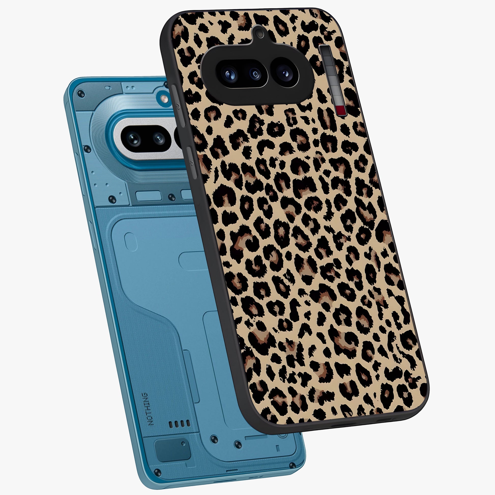 Savage Chic Pattern Glass Case displayed in angled mockup highlighting bold fashion inspired design with chic aesthetic.