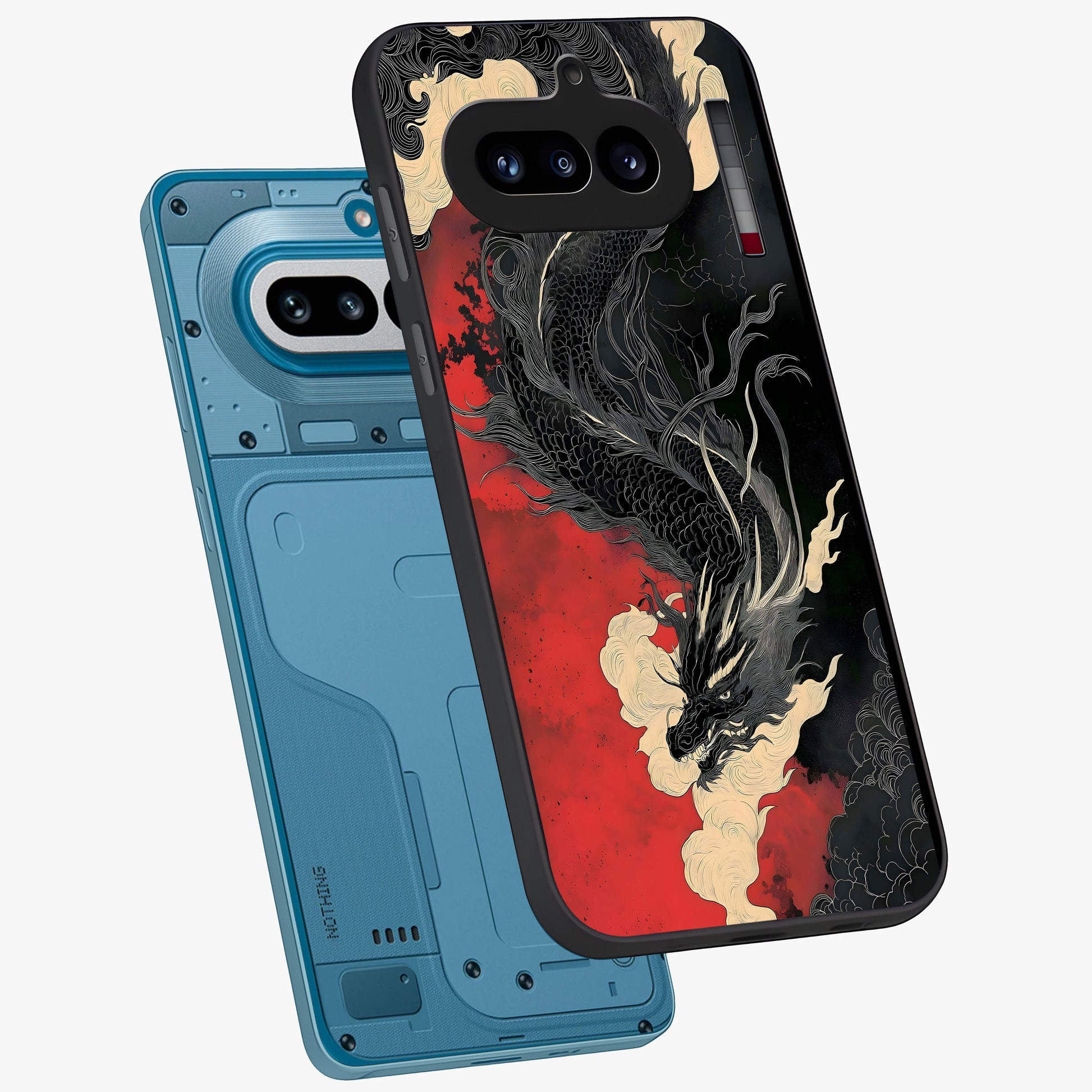 Shadow Dragon Fury Glass Case displayed in angled mockup highlighting powerful dragon illustration with dark fantasy aesthetic.