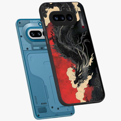 Shadow Dragon Fury Glass Case displayed in angled mockup highlighting powerful dragon illustration with dark fantasy aesthetic.