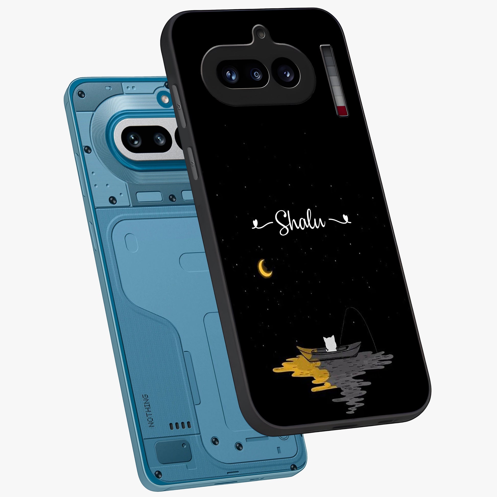 Silent Night Row Glass Case displayed in angled mockup highlighting peaceful evening design with dreamy night aesthetic.