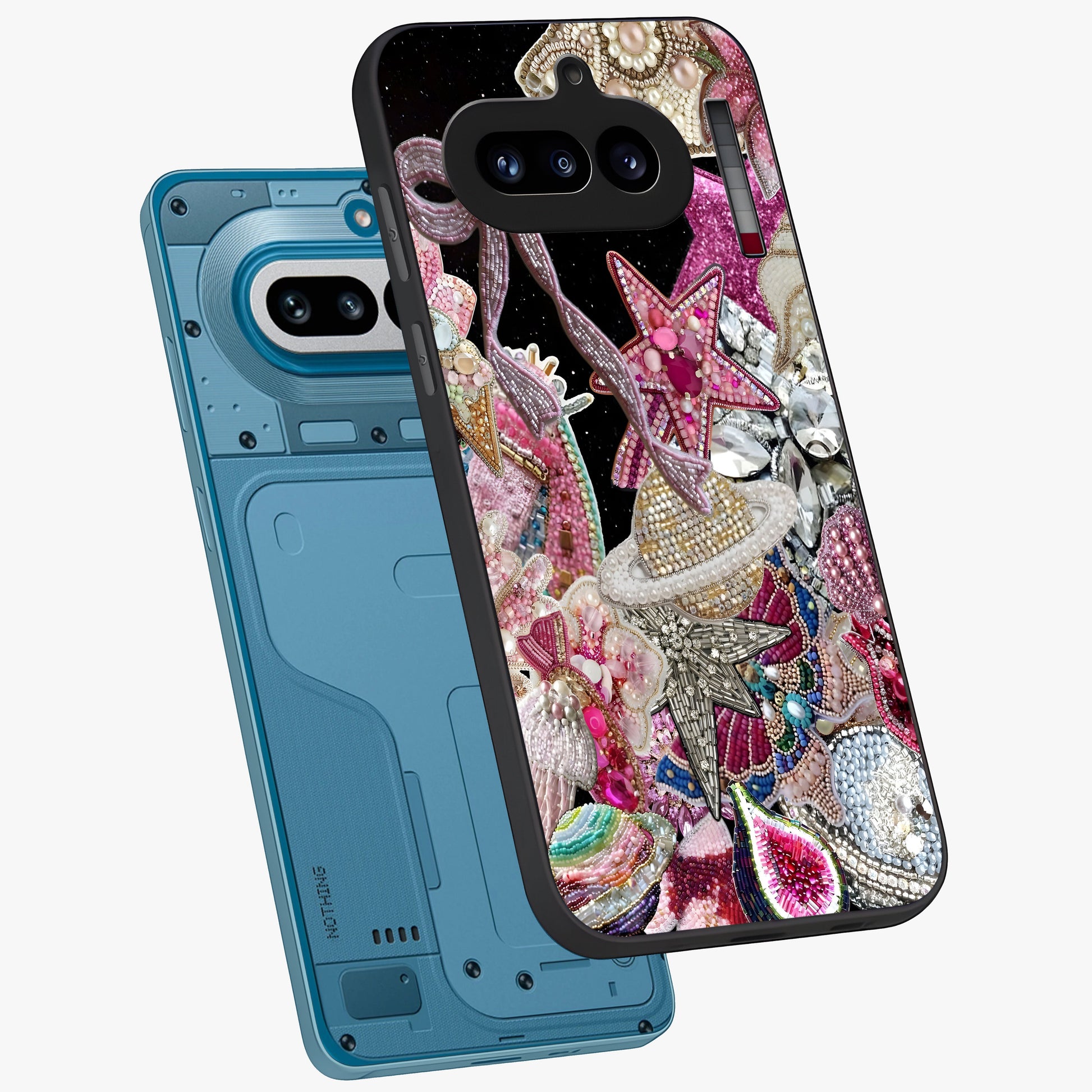 Starlit Jewel Dream Glass Case displayed in angled mockup highlighting glowing celestial jewel design with dreamy aesthetic.