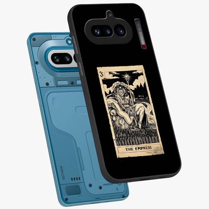 The Empress Glass Case displayed in angled mockup highlighting elegant royal design with majestic aesthetic style.