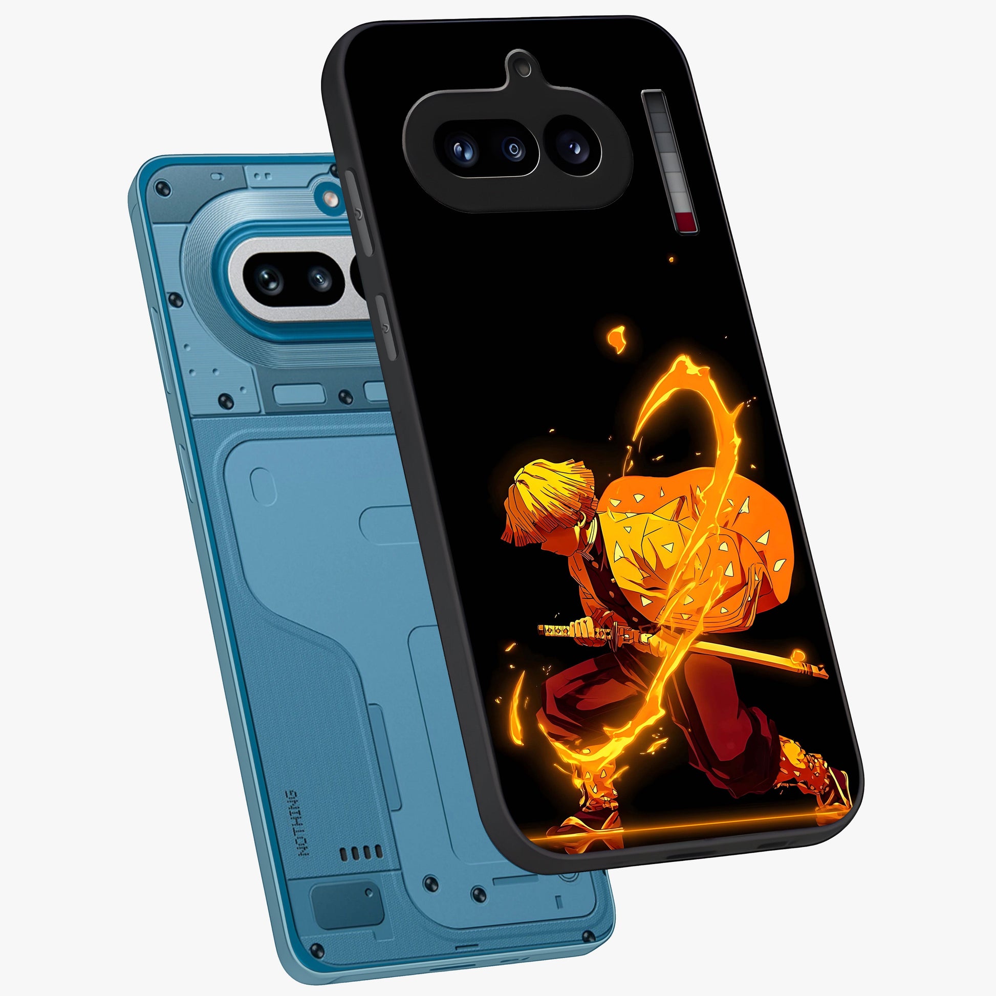 Thunder Flame Execution Glass Case displayed in angled mockup highlighting dramatic fire themed design with intense fantasy aesthetic.