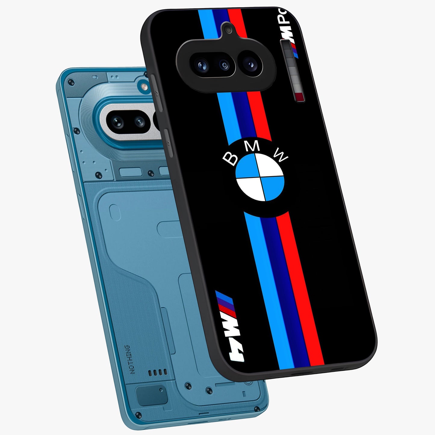 Turbo BMW Beast Glass Case displayed in angled mockup highlighting sleek racing car design with bold automotive aesthetic.