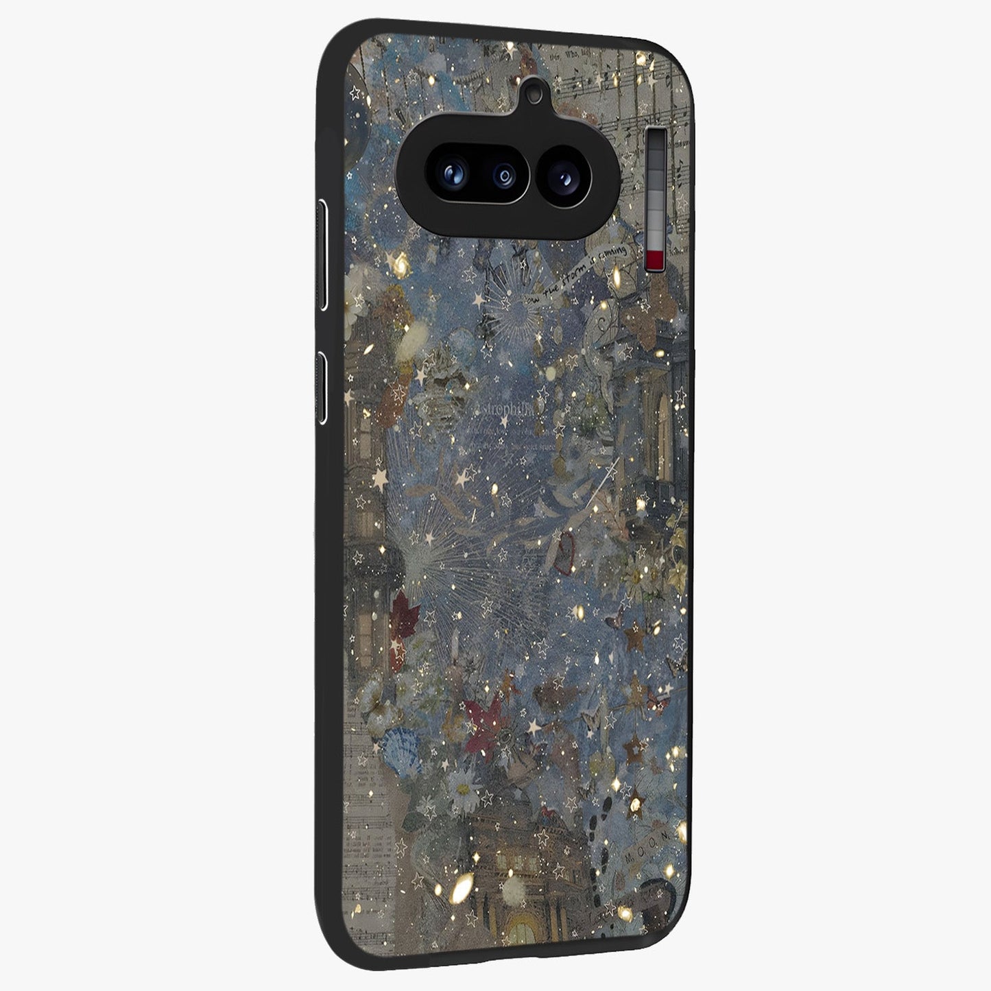 Aesthetic Astrolophia Glass Case upright view showcasing soft aesthetic theme with stylish modern look.