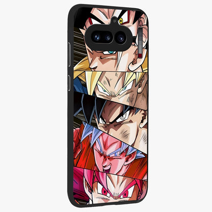 Anime Character Glass Case upright view showcasing expressive anime artwork with bold graphic style.