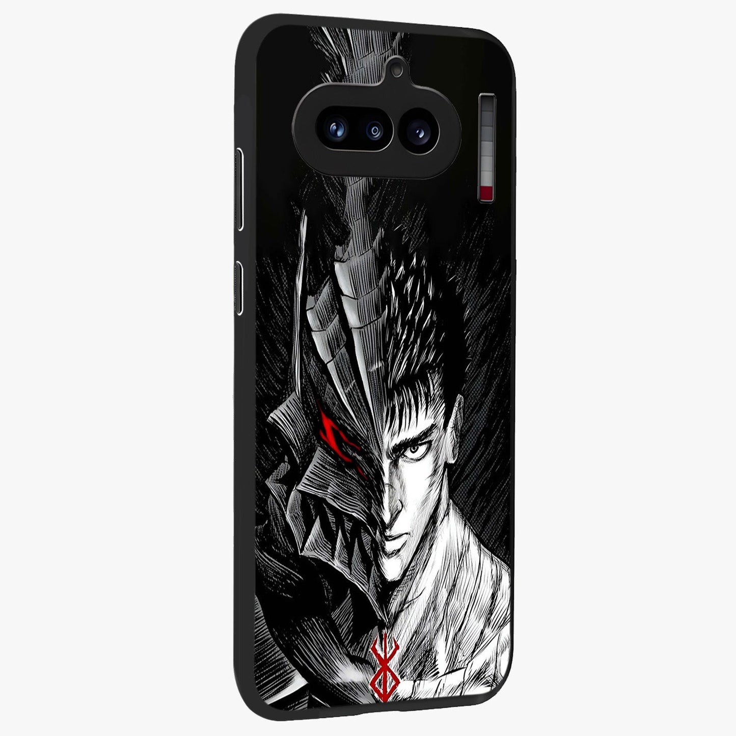 Berserker Blood Oath Glass Case upright view showcasing intense warrior aesthetic with dramatic artistic style.