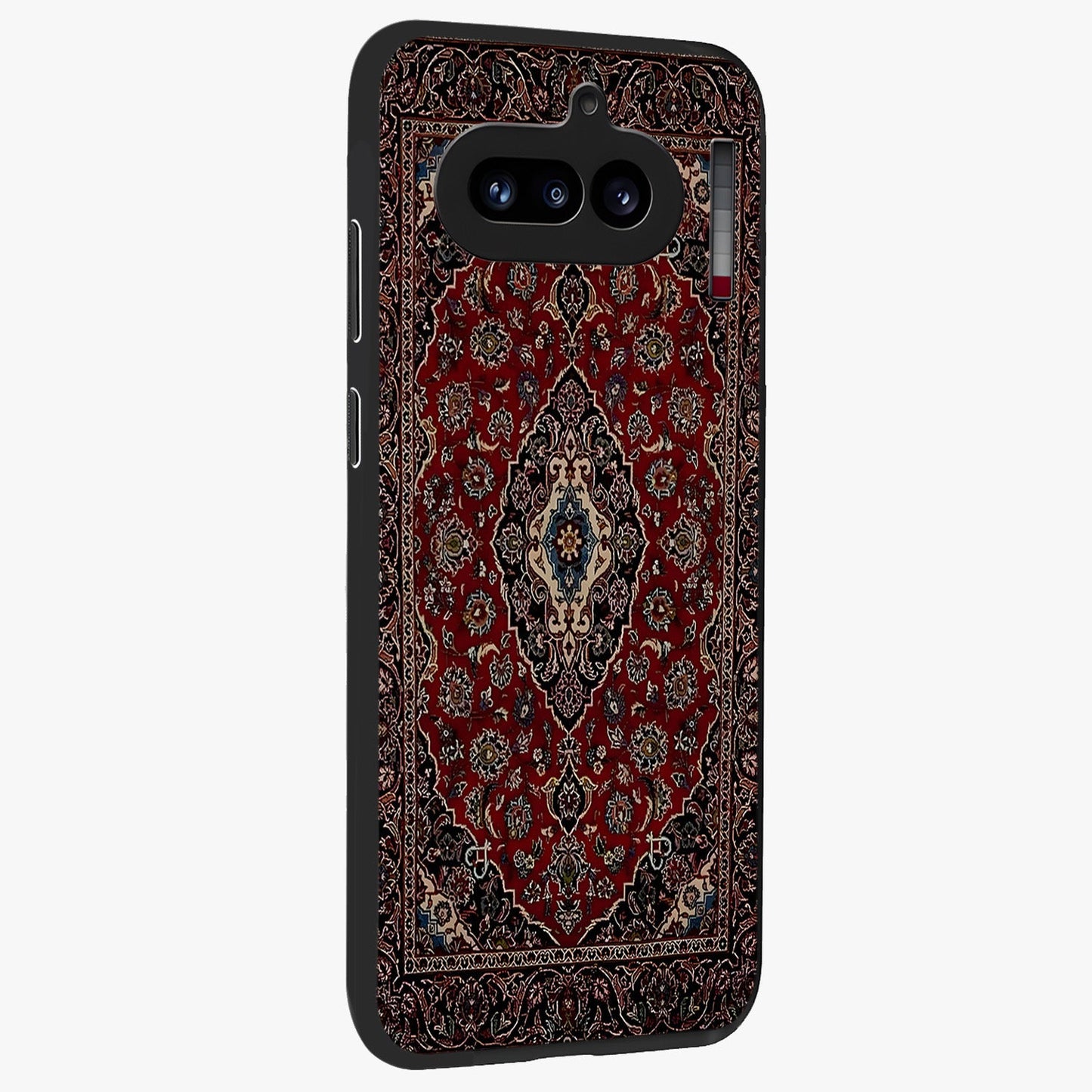 Heritage Carpet Royale Glass Case upright view showcasing detailed ornamental artwork with luxurious traditional theme.