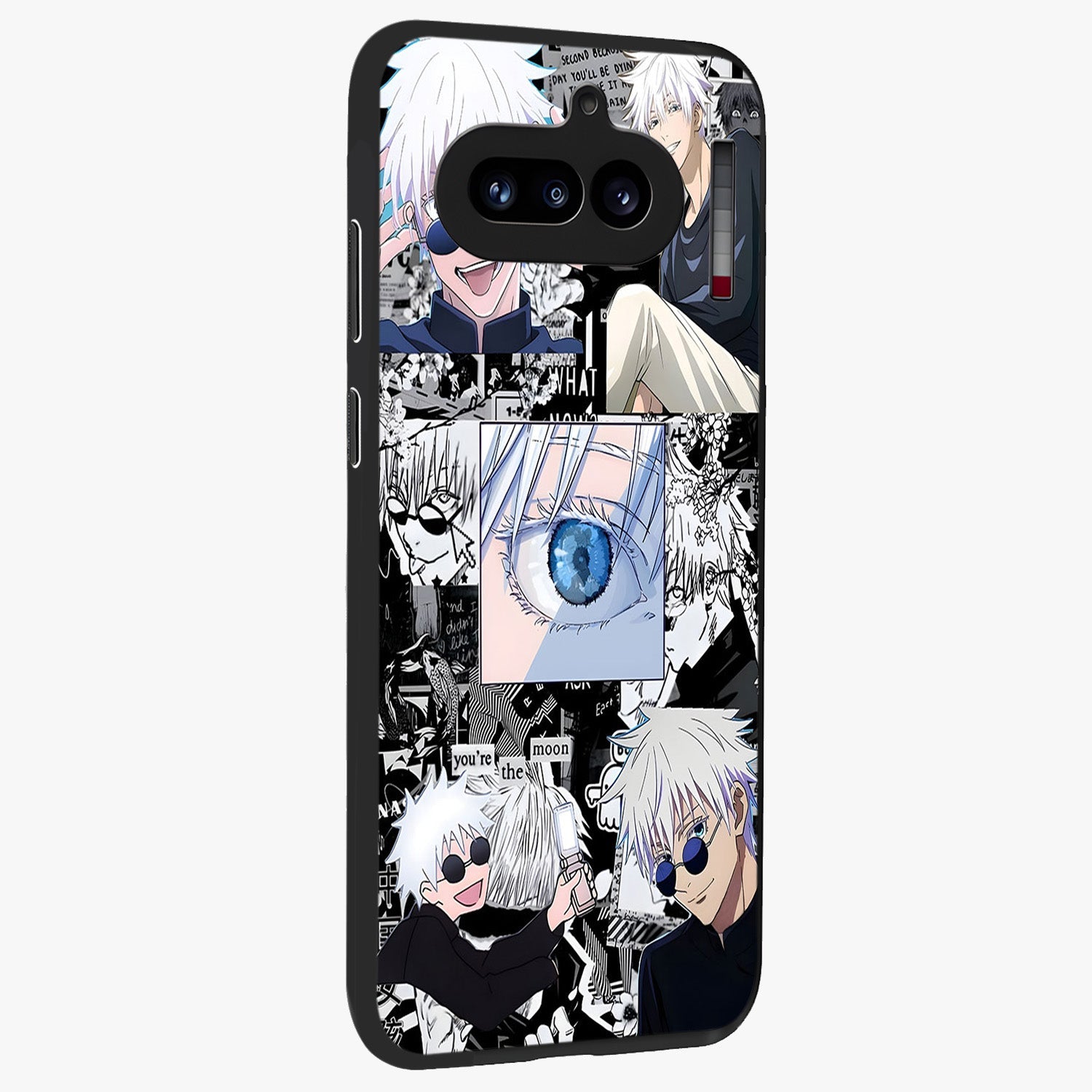 Infinity Sorcerer Chaos Glass Case upright view showcasing dramatic sorcerer artwork with chaotic mystical theme.