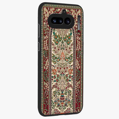 Persian Inspired Glass Case upright view showcasing decorative Persian artwork with rich heritage theme.