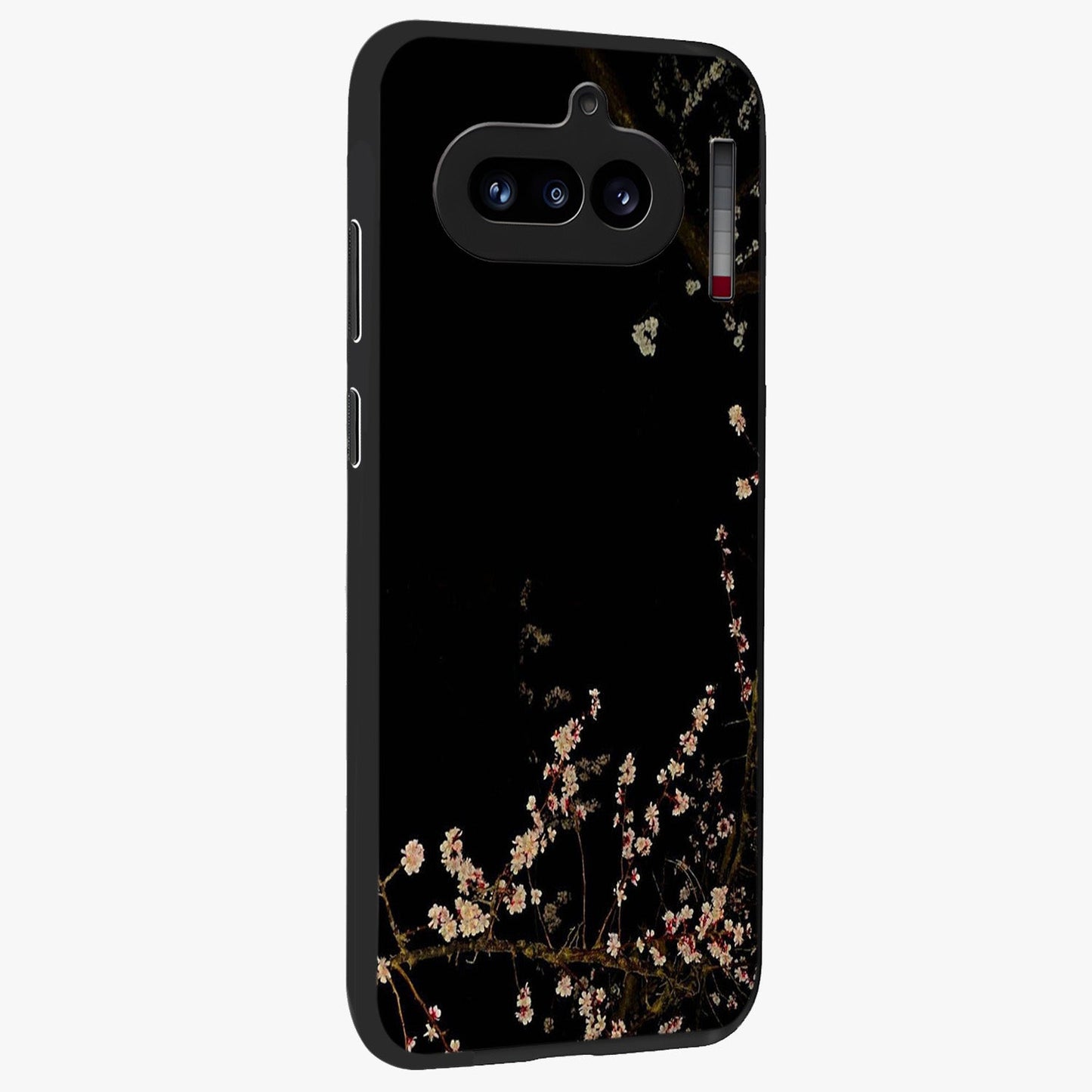 Petal Moon Light With Custom Name Glass Case upright view showcasing elegant floral moon artwork with personalized aesthetic.