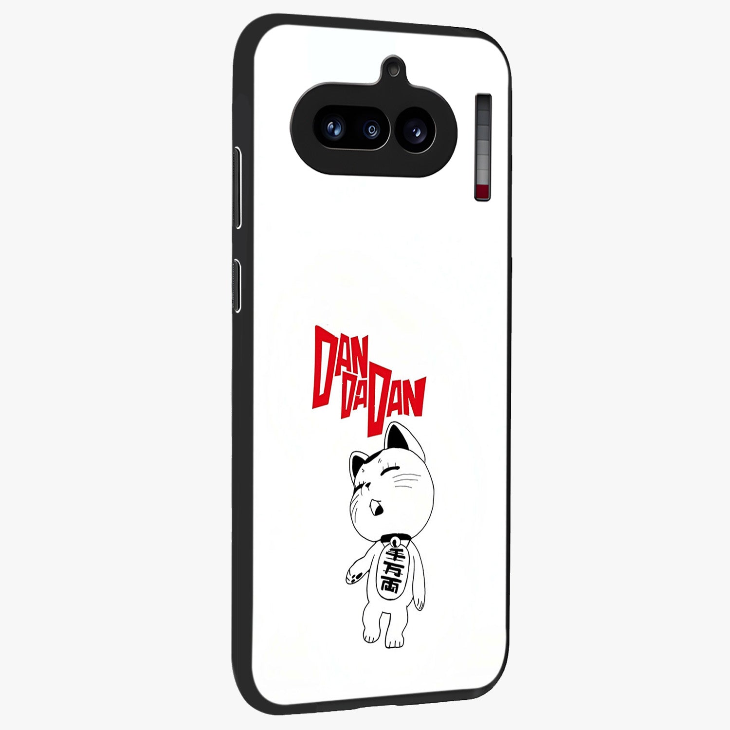 Playful Spirit Charm Glass Case upright view showcasing vibrant charm artwork with fun artistic theme.