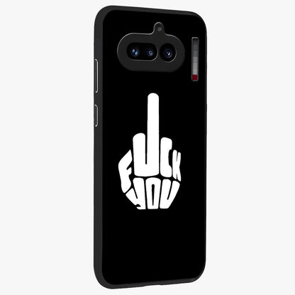 Rebel Mode On Glass Case upright view showcasing striking statement artwork with bold rebellious theme.