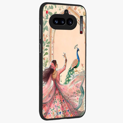 Royal Grace Muse Glass Case upright view showcasing stylish artistic artwork with sophisticated royal theme.
