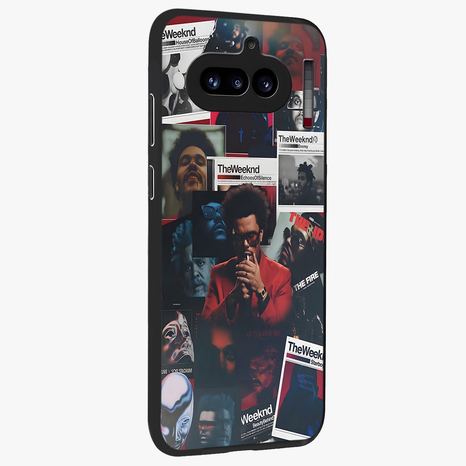 The Weeknd Glass Case upright view showcasing bold music themed artwork with contemporary artistic style.