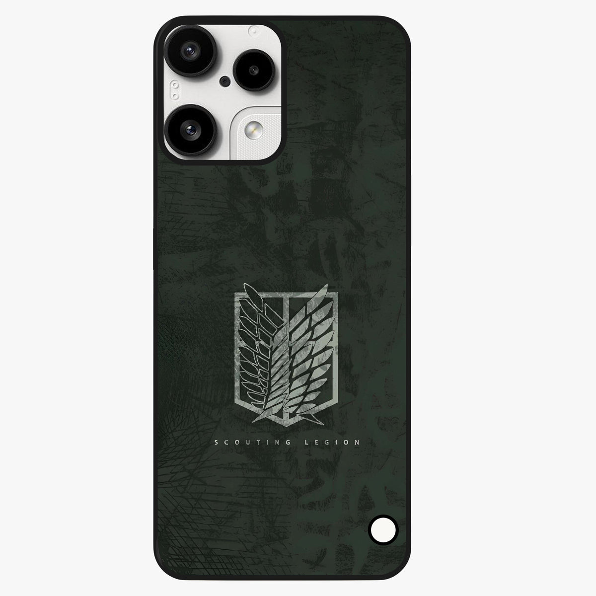 Wings Of Freedom Glass Case showing flat back view with symbolic wings artwork and glossy glass finish.