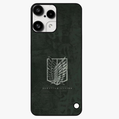 Wings Of Freedom Glass Case showing flat back view with symbolic wings artwork and glossy glass finish.