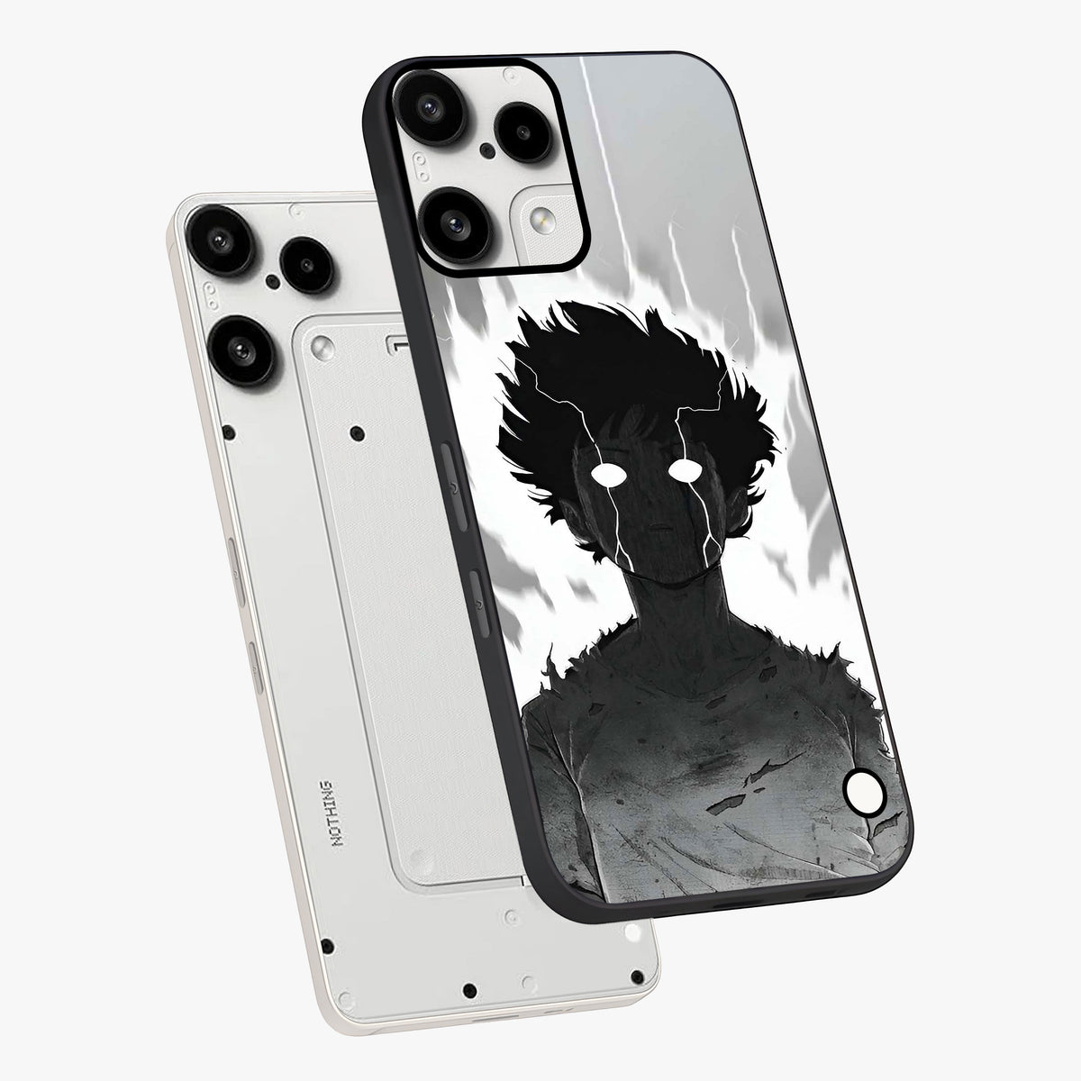 Awakened Inner Rage Glass Case displayed in angled mockup highlighting powerful graphic design and bold artistic theme.
