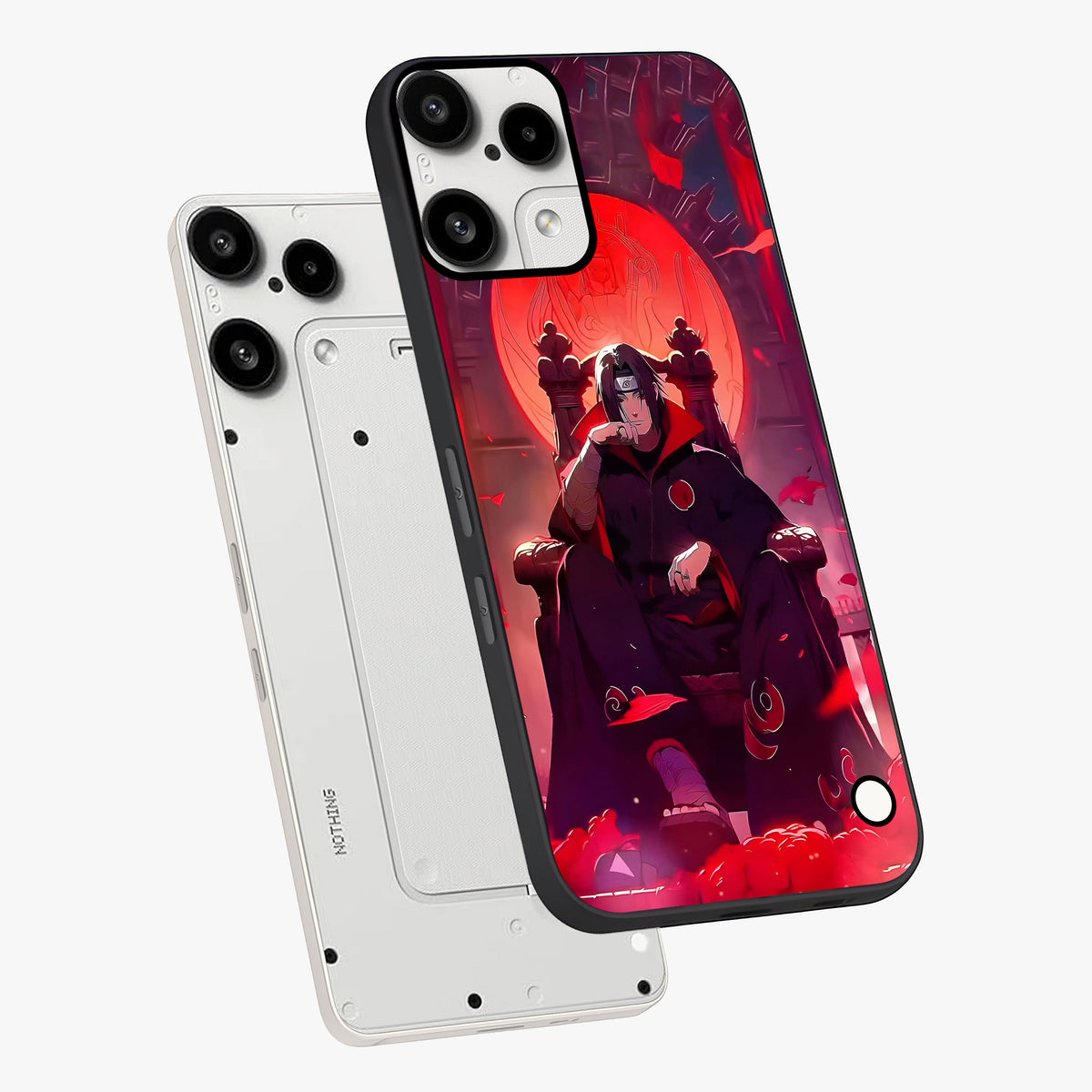 Blood Moon Sovereign Glass Case displayed in angled mockup highlighting dark celestial moon design and dramatic theme.
