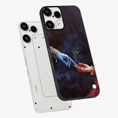 Divine Touch Eternal Glass Case displayed in angled mockup highlighting elegant divine inspired design with calm aesthetic style.