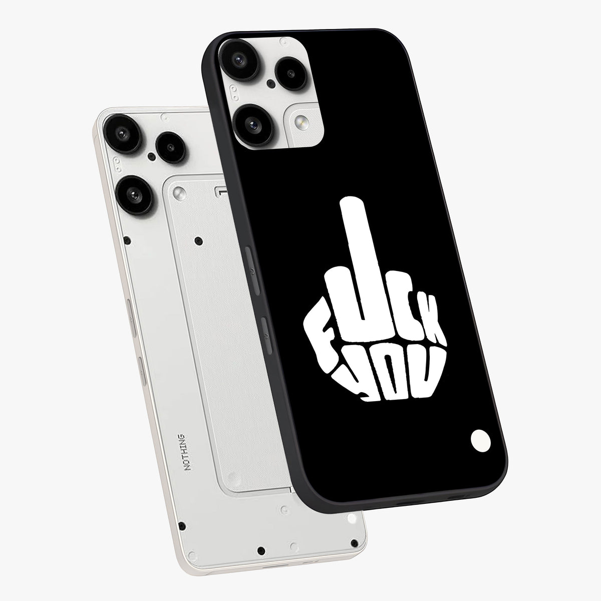 Rebel Mode On Glass Case displayed in angled mockup highlighting edgy text design with modern street aesthetic.