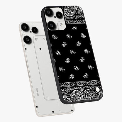 Retro Rebel Threads Glass Case displayed in angled mockup highlighting retro inspired graphic design with rebellious aesthetic.