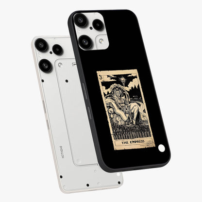 The Empress Glass Case displayed in angled mockup highlighting elegant royal design with majestic aesthetic style.