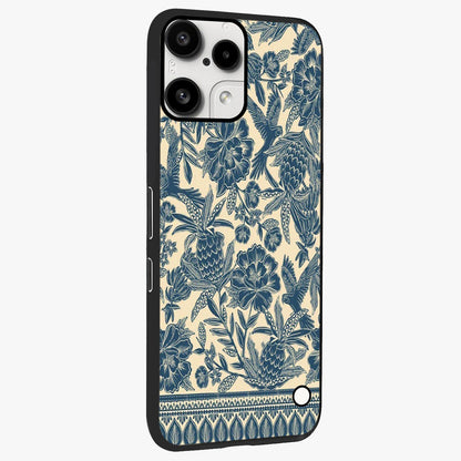 Heirloom Wild Bloom Glass Case upright view showcasing delicate wildflower artwork with timeless floral theme.